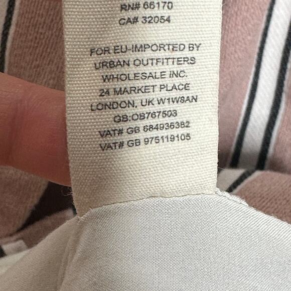 FREE POPLE Uptown Girl Double Breasted Blazer Pink Stripe {3R54} - Picture 9 of 9